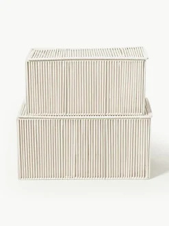 Handgeweven opbergdozen Gabe van touw, 2-delig^Westwing Collection Fashion