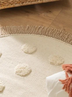 Handgeweven rond kindervloerkleed Carlson van wol^Benuta Hot