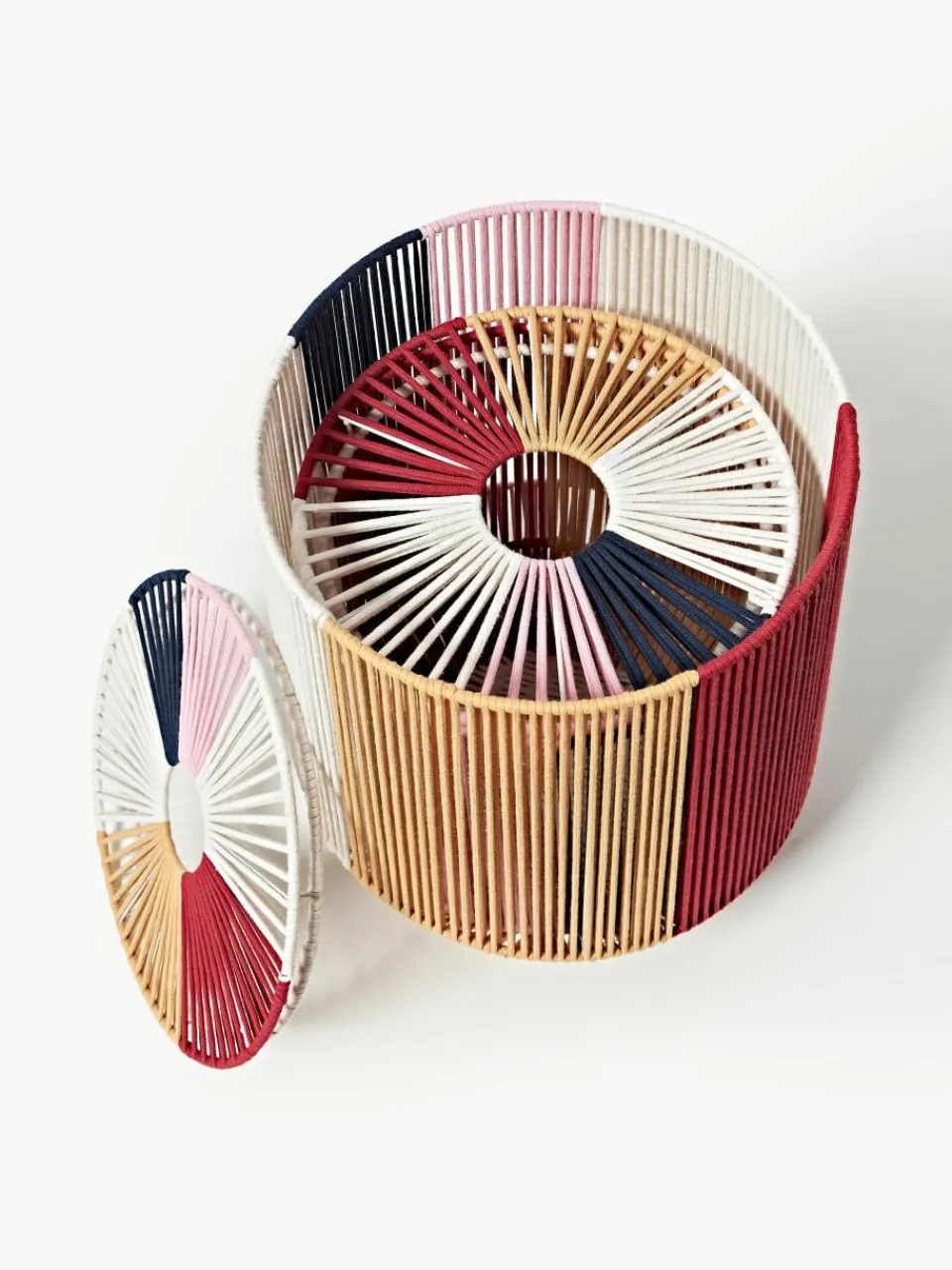 Handgeweven wasmanden Gabe van touw, 2-delig^Westwing Collection Hot