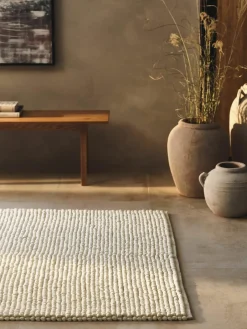 Handgeweven wollen vloerkleed Pebble^Westwing Collection Discount