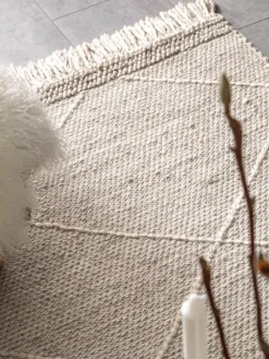 Handgeweven wollen vloerkleed Daphne^Benuta Discount