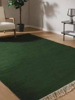 Handgeweven wollen vloerkleed Liv met franjes^Benuta Online