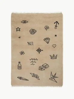Handgeweven wollen vloerkleed Nomad^Nordic Knots Fashion