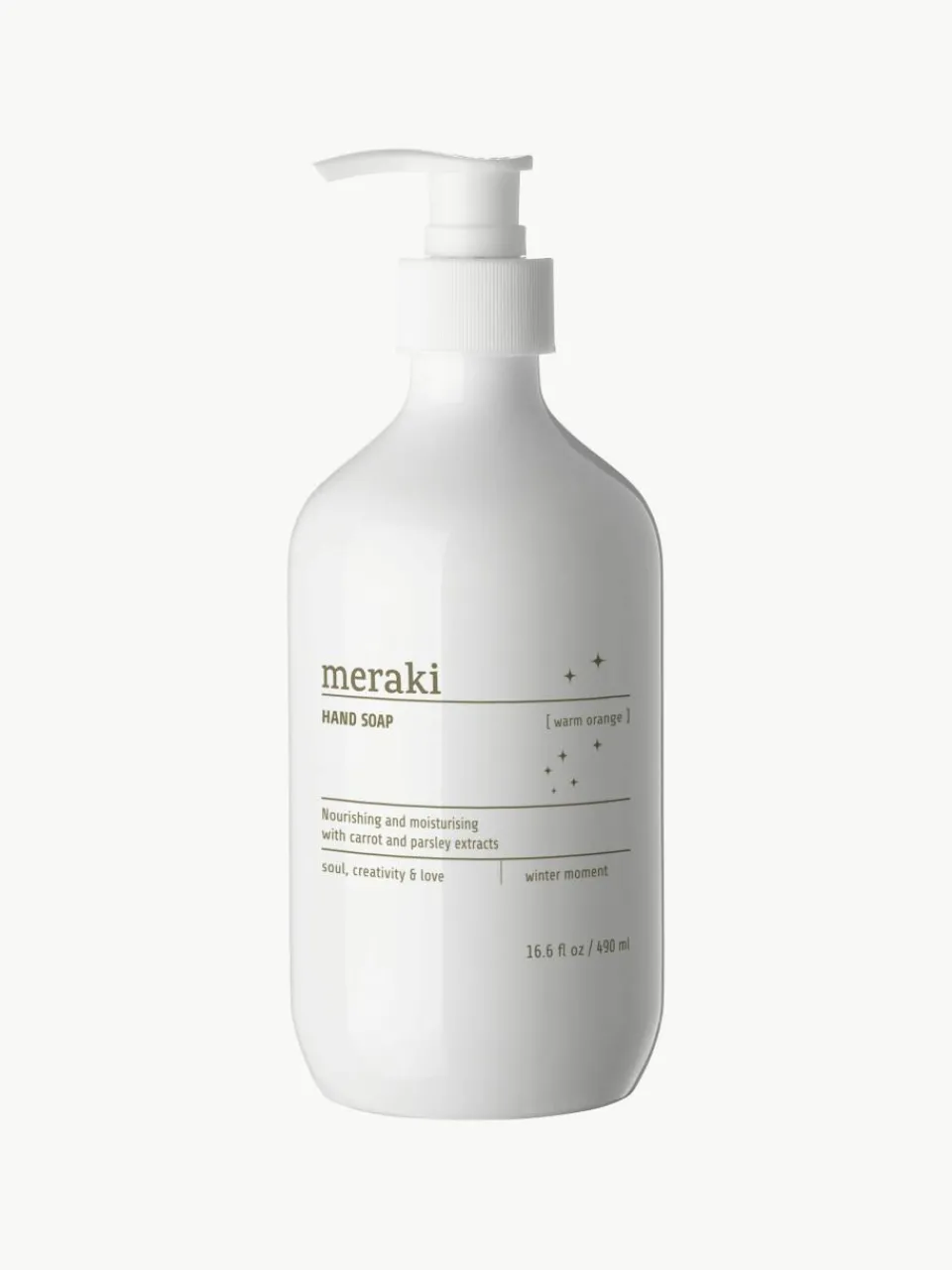 Handzeep Winter Moment (sinaasappel, kaneel, kruidnagel, hout & roos)^Meraki Sale