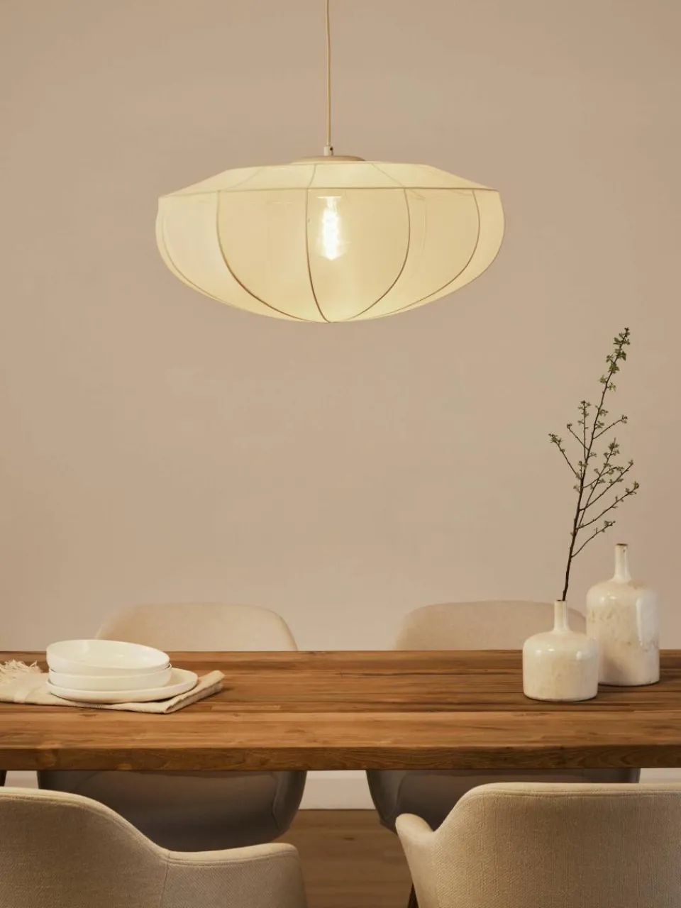 Hanglamp Beau van netstof^Westwing Collection Fashion