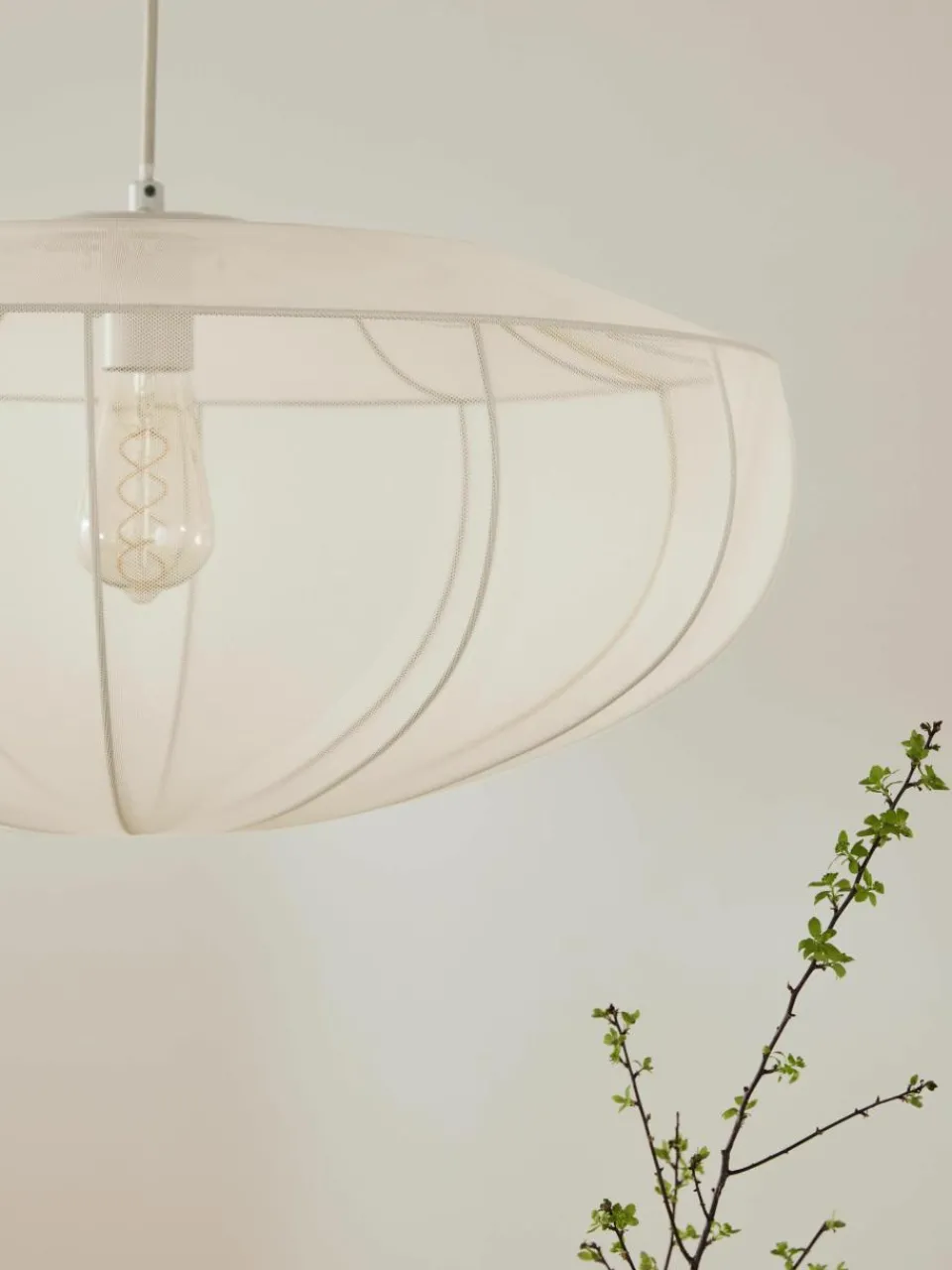 Hanglamp Beau van netstof^Westwing Collection Fashion