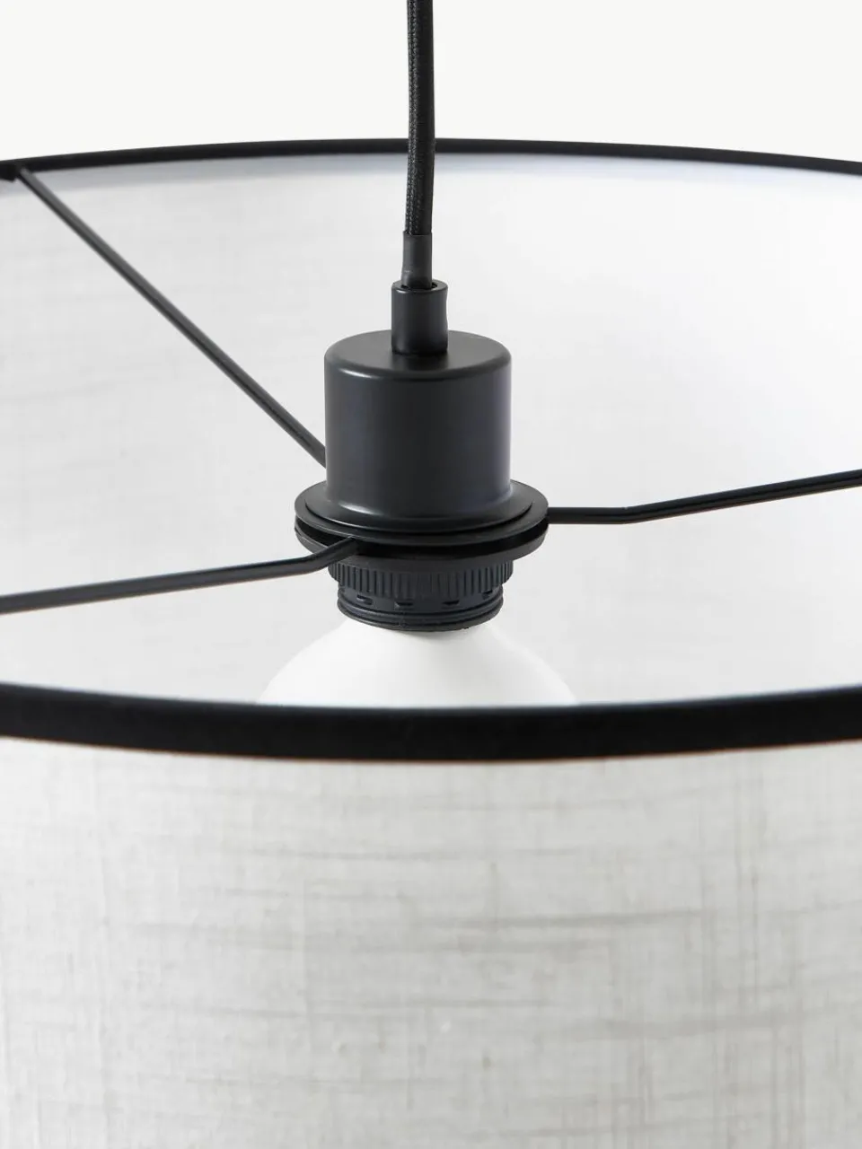 Hanglamp Claudette met linnen lampenkap^Westwing Collection Online