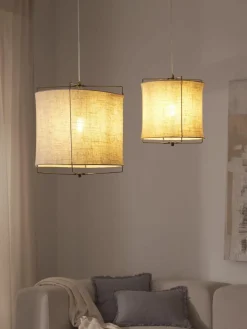 Hanglamp Clouds van linnen^Westwing Collection New