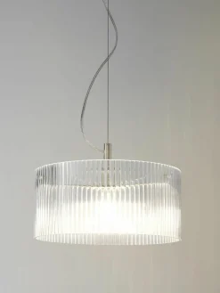 Hanglamp Emmi van geribbeld glas^Westwing Collection Hot
