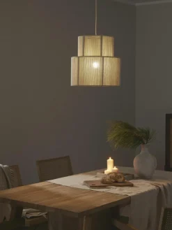 Hanglamp Lace van linnen draden^Westwing Collection New