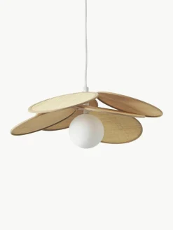 Hanglamp Milani met decoratie uit natuurlijke vezels^Westwing Collection New