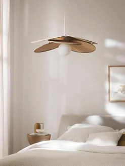 Hanglamp Milani met decoratie uit natuurlijke vezels^Westwing Collection New