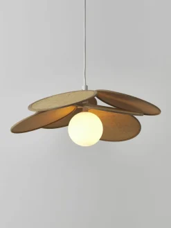 Hanglamp Milani met decoratie uit natuurlijke vezels^Westwing Collection New