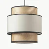 Hanglamp Vienna van Weens vlechtwerk met stof^Westwing Collection Hot