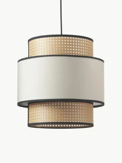 Hanglamp Vienna van Weens vlechtwerk met stof^Westwing Collection Hot