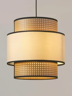 Hanglamp Vienna van Weens vlechtwerk met stof^Westwing Collection Hot