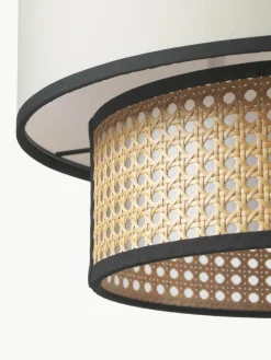 Hanglamp Vienna van Weens vlechtwerk met stof^Westwing Collection Hot