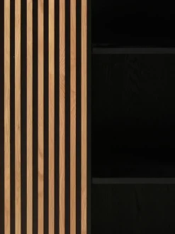 Highboard Linea met schuifdeur en geribbelde voorzijde^Westwing Hot