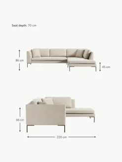 Hoekbank Emma met metalen poten^Westwing Collection Outlet