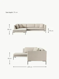 Hoekbank Emma met metalen poten^Westwing Collection Outlet