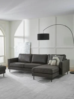Hoekbank Hunter van gerecycled leer^Westwing Collection Hot