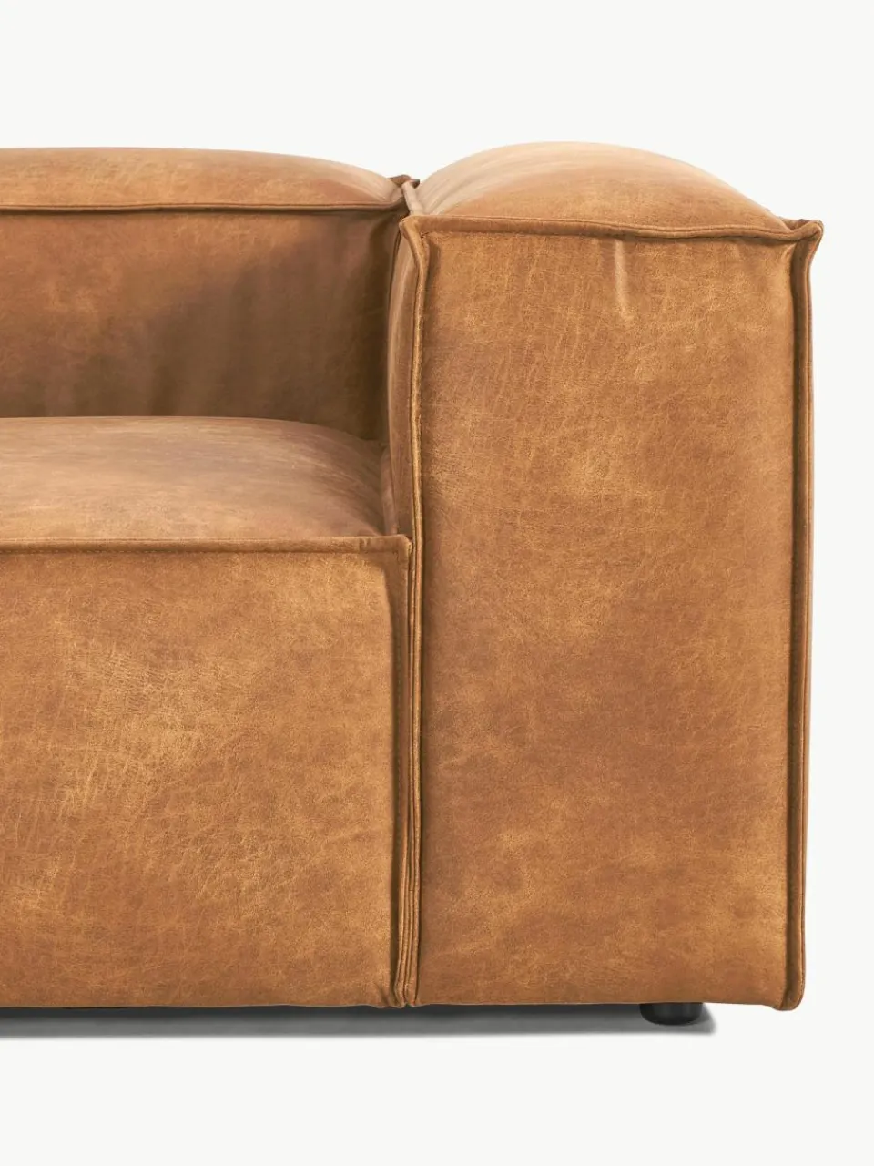 Hoekmodule Lennon van gerecycled leer^Westwing Collection Fashion