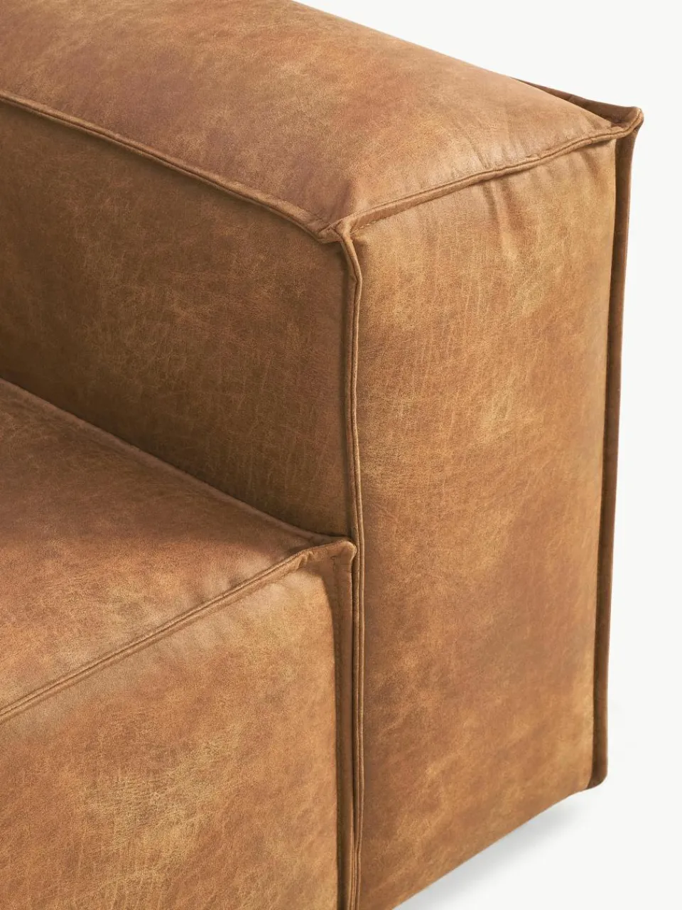Hoekmodule Lennon van gerecycled leer^Westwing Collection Fashion