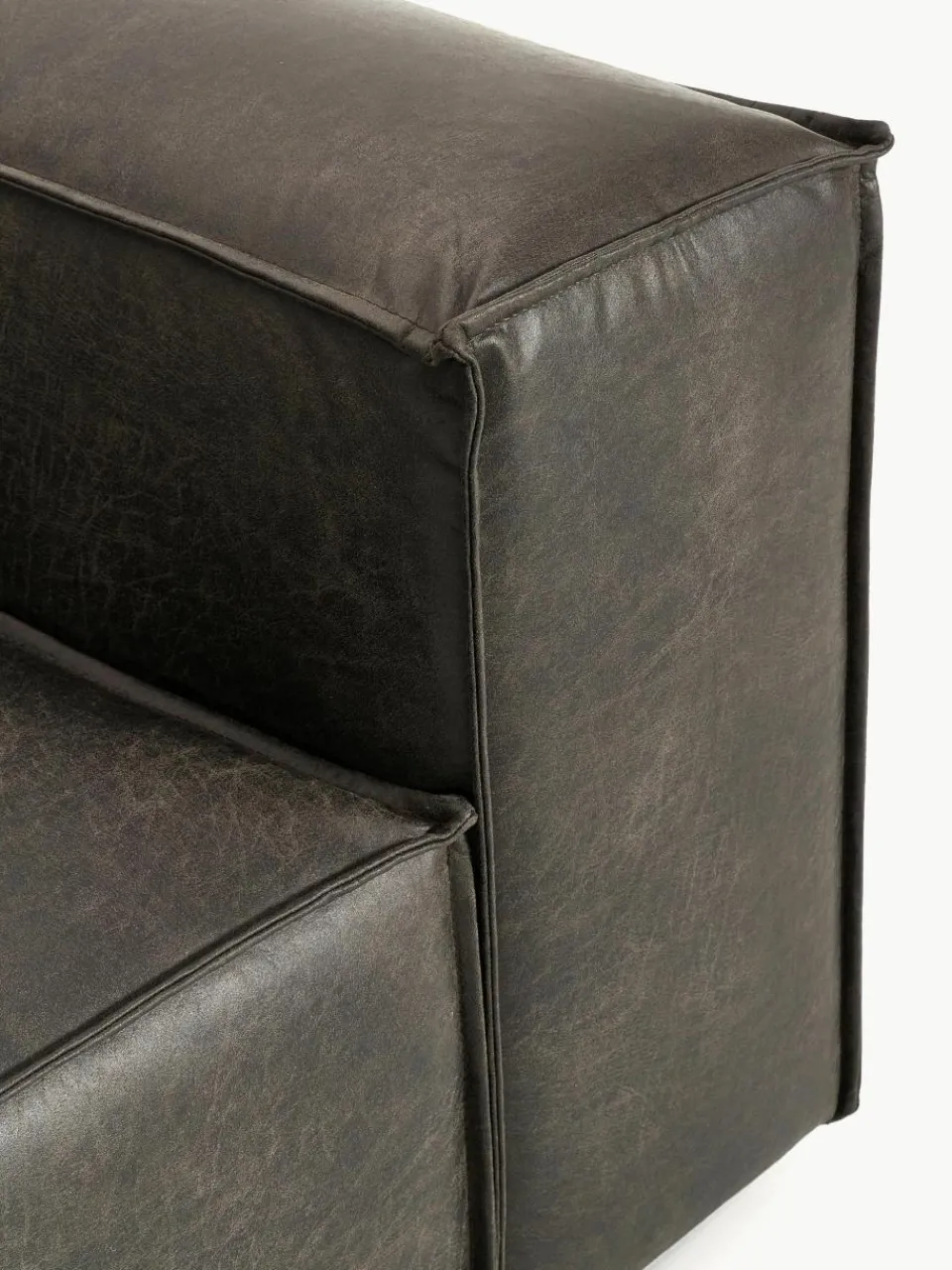 Hoekmodule Lennon van gerecycled leer^Westwing Collection Sale