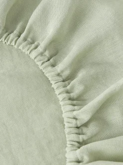 Hoeslaken Airy, gewassen linnen^Westwing Collection Sale