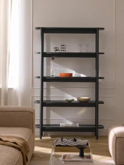 Hoge houten wandkast Libby^Westwing Collection Clearance