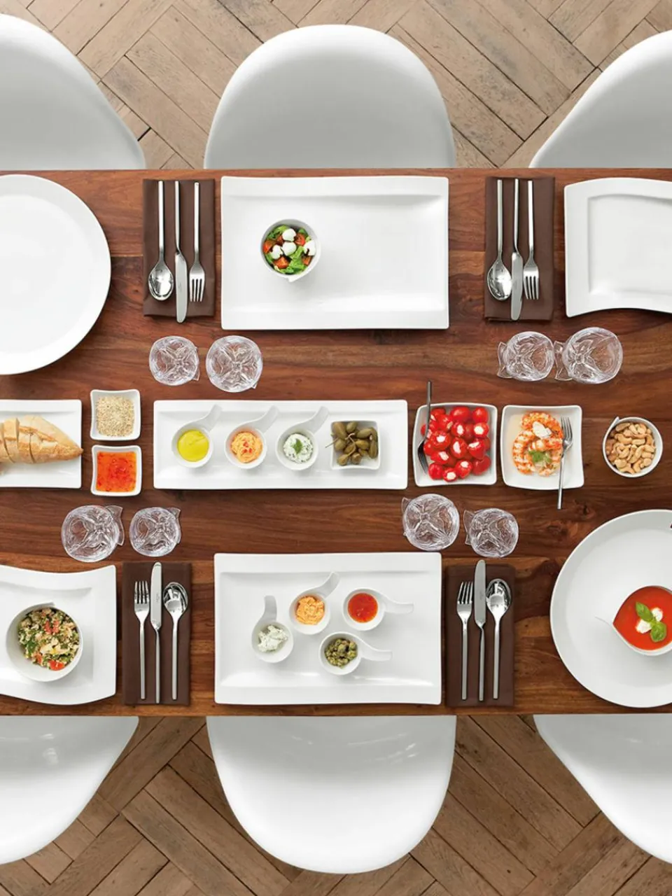 Hoogglans bestekset New Wave, 6 personen (24-delig)^Villeroy & Boch Discount