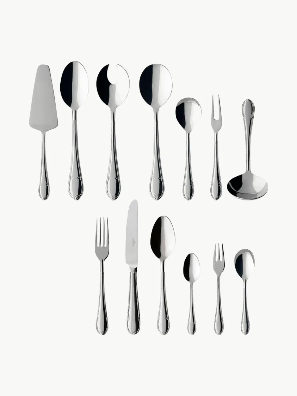 Hoogglans gepolijste bestekset Mademoiselle, 12 personen (68-delig)^Villeroy & Boch Fashion