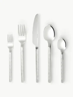 Hoogglans gepolijste bestekset Miles in gehamerde look, 4 personen (20-delig)^Westwing Collection Online