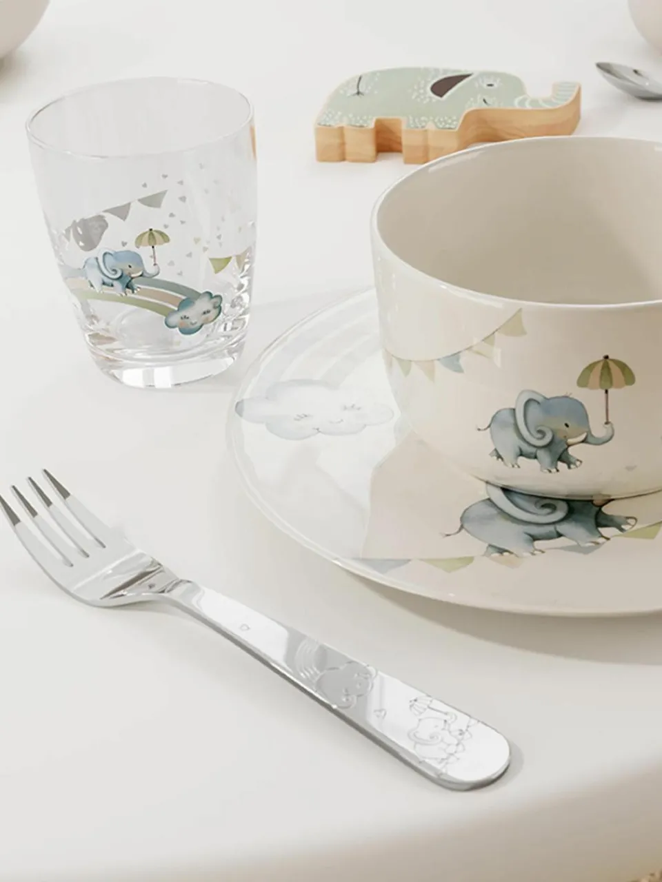 Hoogglans gepolijste kinderbestekset Walk Like An Elephant, 1 persoons (4 stuks)^Villeroy & Boch Hot