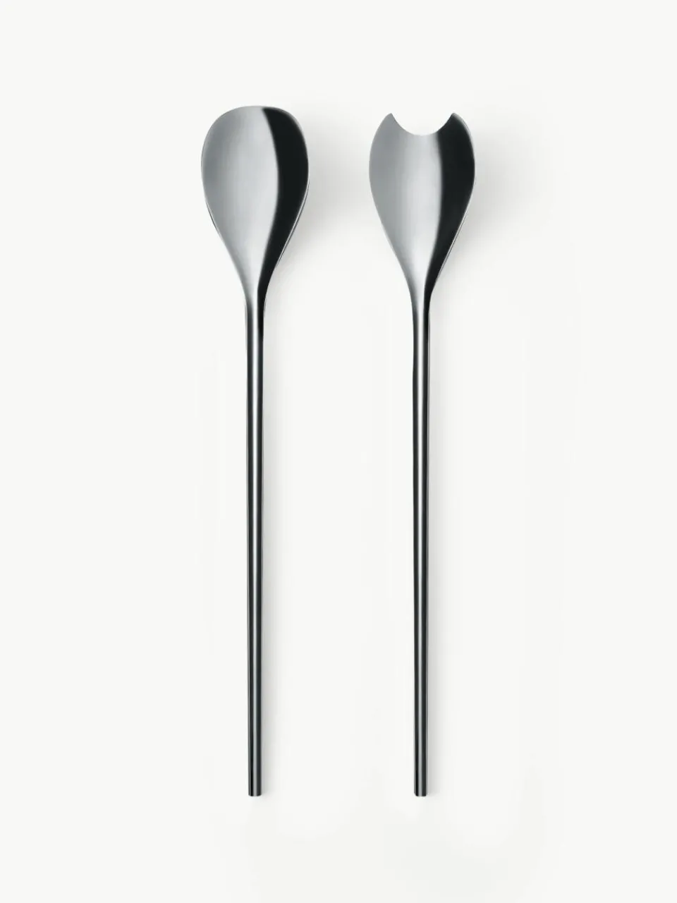 Hoogglans gepolijste saladebestek Human^ALESSI Outlet