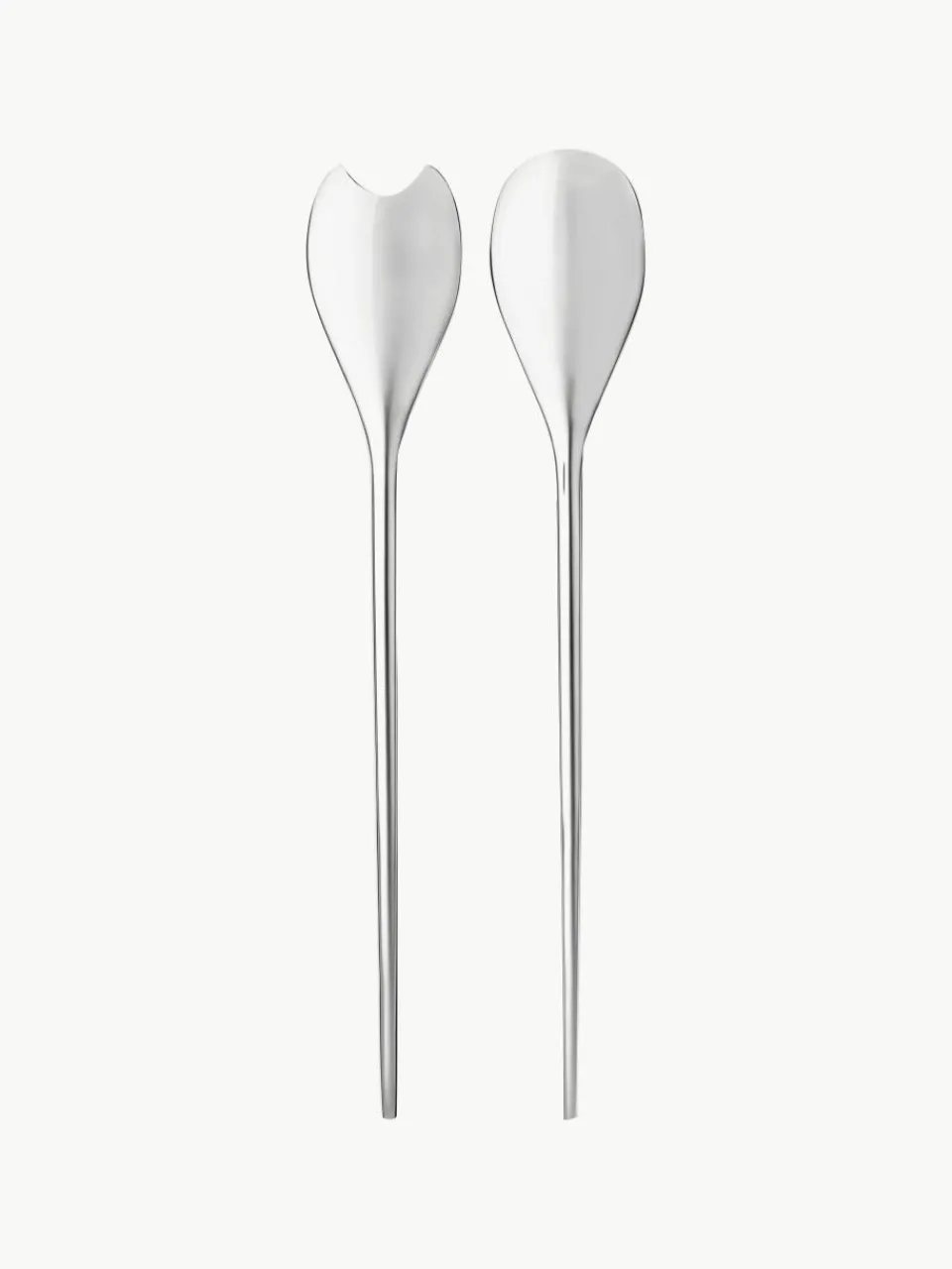 Hoogglans gepolijste saladebestek Human^ALESSI Outlet