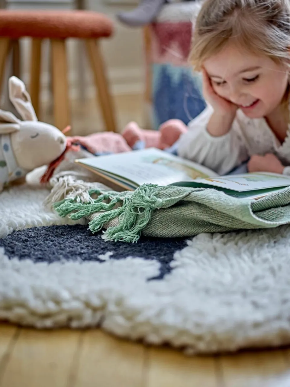 Hoogpolig kindervloerkleed Dolly van wol^Bloomingville Mini Online