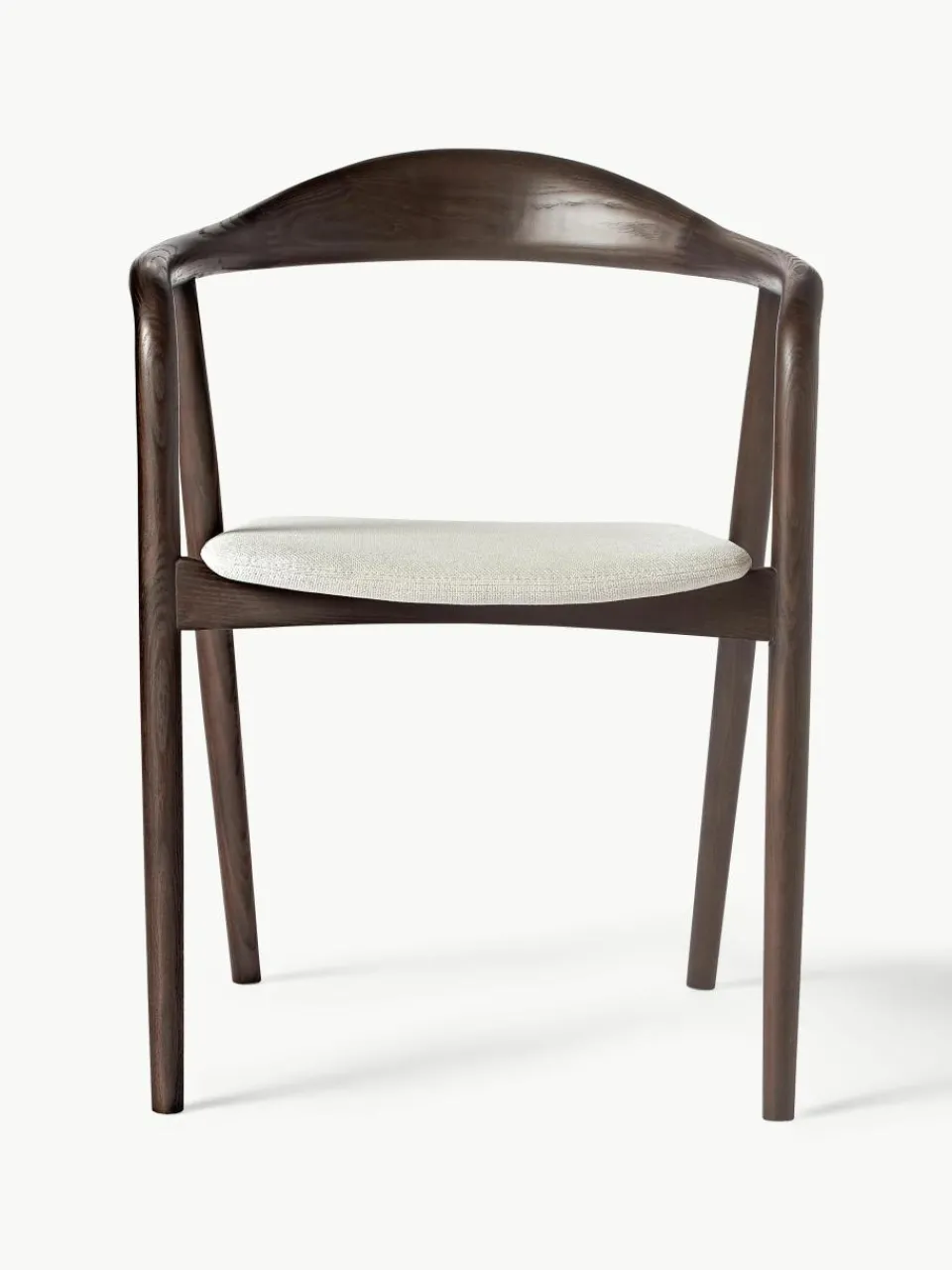 Houten armstoel Angelina met gestoffeerde zitkussen^Westwing Collection Online