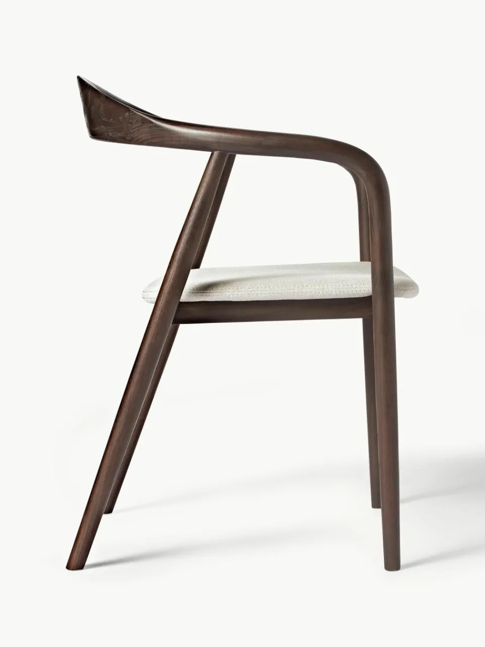 Houten armstoel Angelina met gestoffeerde zitkussen^Westwing Collection Online
