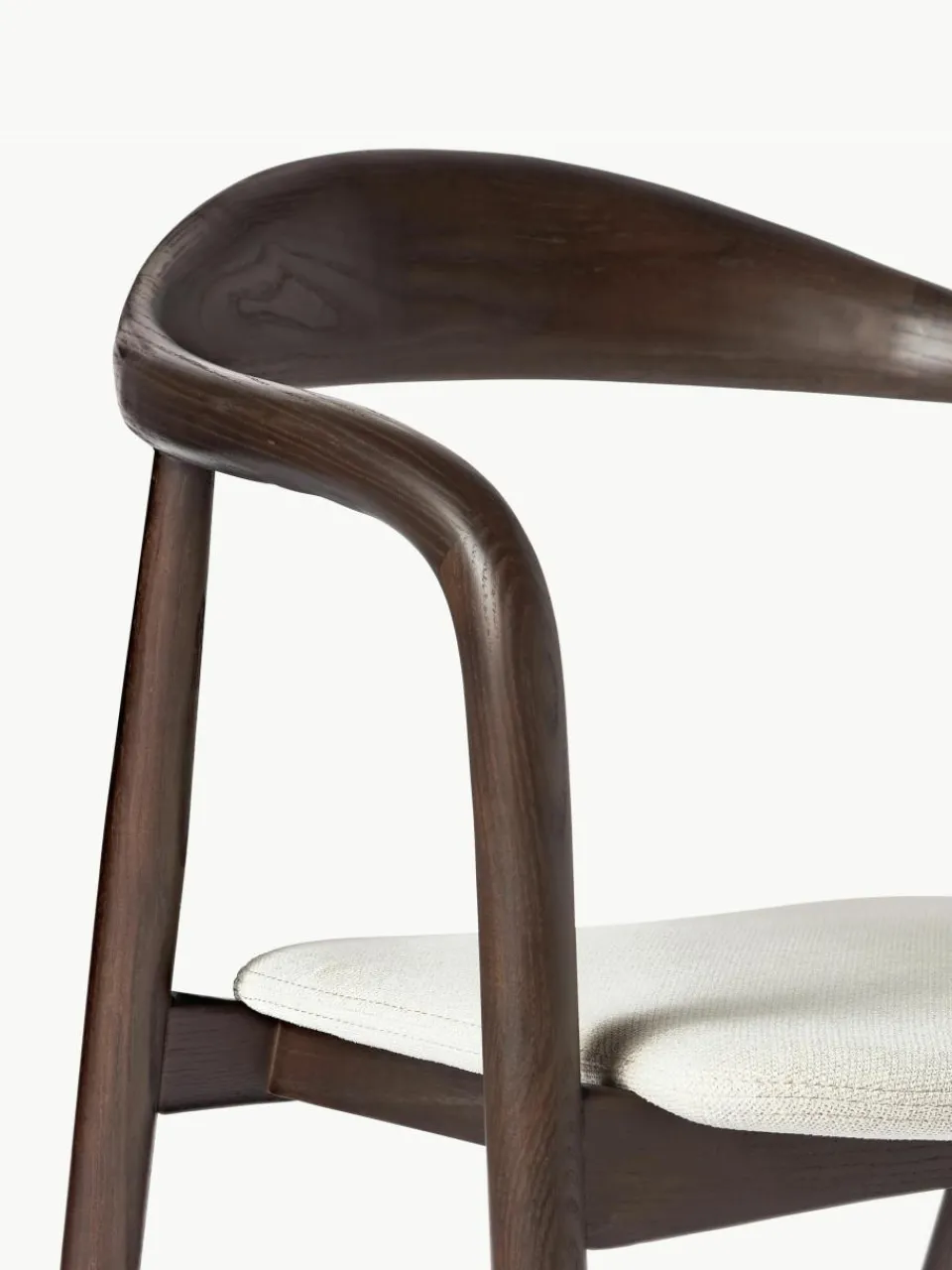 Houten armstoel Angelina met gestoffeerde zitkussen^Westwing Collection Online