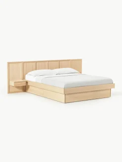 Houten bed Nanto met lades en hoofdeinde^Westwing Collection Discount