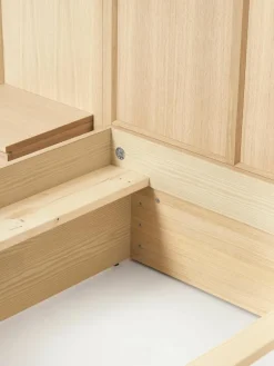 Houten bed Nanto met lades en hoofdeinde^Westwing Collection Discount