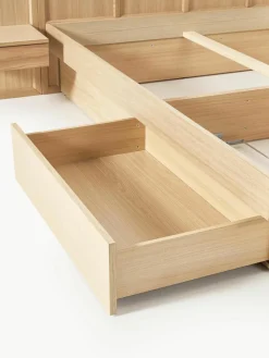 Houten bed Nanto met lades en hoofdeinde^Westwing Collection Discount