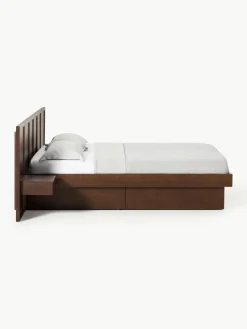 Houten bed Nanto met lades en hoofdeinde^Westwing Collection Online