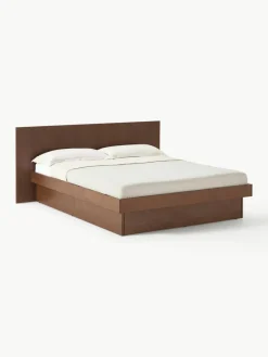 Houten bed Sato met lades en hoofdeinde^Westwing Collection Sale
