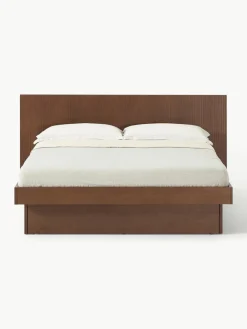 Houten bed Sato met lades en hoofdeinde^Westwing Collection Sale
