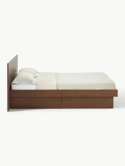 Houten bed Sato met lades en hoofdeinde^Westwing Collection Sale