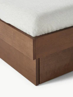 Houten bed Sato met lades en hoofdeinde^Westwing Collection Sale
