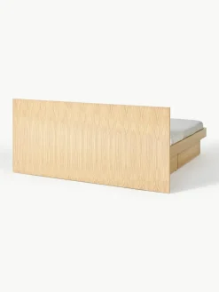Houten bed Sato met lades en hoofdeinde^Westwing Collection Hot