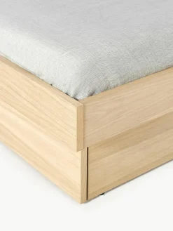 Houten bed Sato met lades en hoofdeinde^Westwing Collection Hot